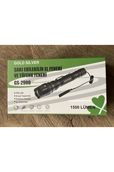 Gold Police PRO EL FENERİ ŞARJLI FENER TÜFEK FENERİ UZUN MENZİLLİ LED AVCI FE...
