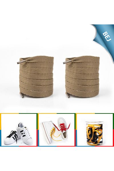 AiryFooT Converse Sports Shoelaces - 120 Cm, 1 Pair (Beige)
