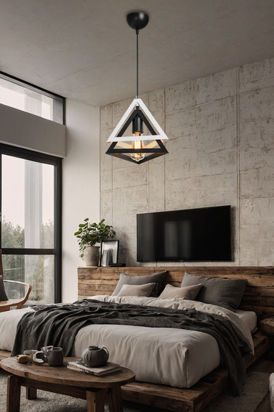 AG LightDesign Siyah Sarkıt Avize Yatak Odası Salon Mutfak Koridor Modern Şık...