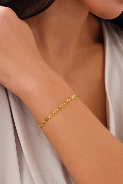 Zeynepli gold & jewelry 14 Ayar Altın Zarif Bismark Bileklik