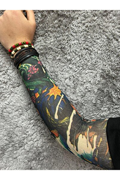 Gölge Store Giyilebilir Desenli Kol Dövmesi 3D Baskılı Tattoo