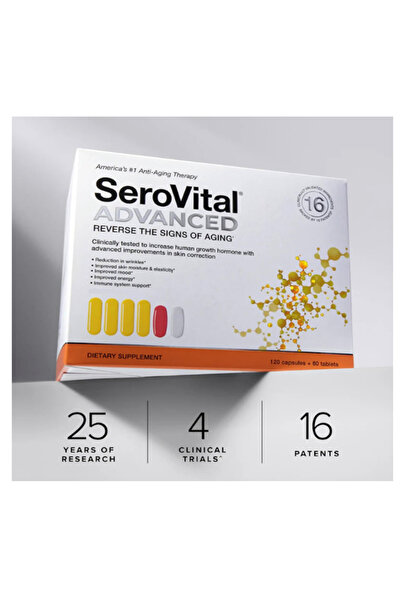 Serovital Advanced - Anti-Aging HGH for Women - Skin Benefits, Energy, and Sleep - 30 Servings 120