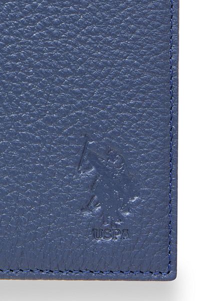 U.S. Polo Assn. BAZA. POLO ASSN. 23785 - ALBASTRU ÎNCHIS Suport card portofel din piele naturală