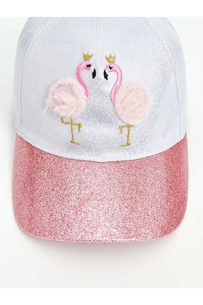 LC Waikiki New Season Flamingo Embroidered Girl's Cap - S53057Z4
