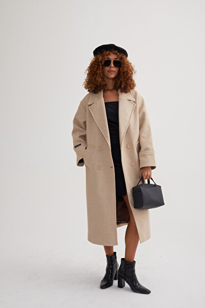 Perryes Palton supradimensionat cu cusături - cu croială largă și detaliu pentru mâneci, design special