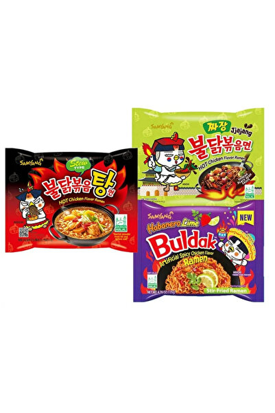 buldak Hot Chicken Ramen 3'li Kombo Karışık Paket