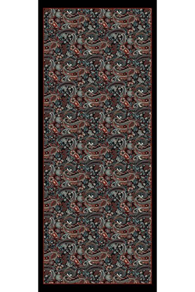 Sultan Soft Pamuk Şal - Etnik Desen - SLT1026-01 - Siyah, Kırmızı, Mavi