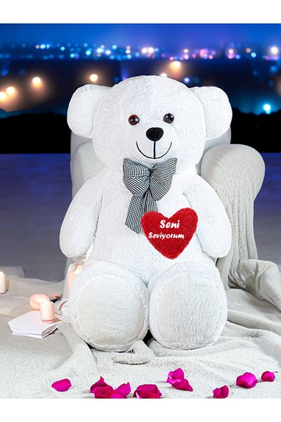 Princess Bear 160 Classic Plush Bear with Bow Tie – Large Size