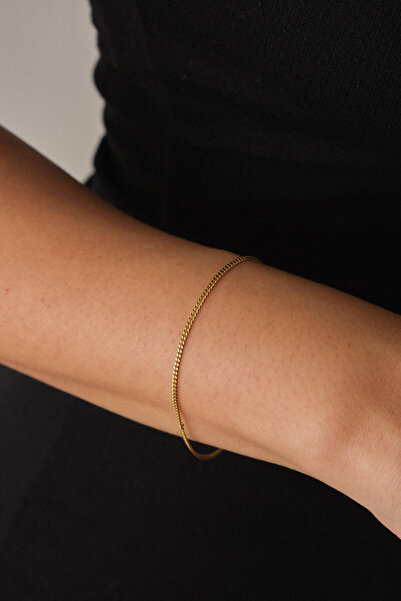 Steel Ghost Gourmet Chain Bracelet Minimal No Dark 17+4cm 1mm Suitable For Daily Use