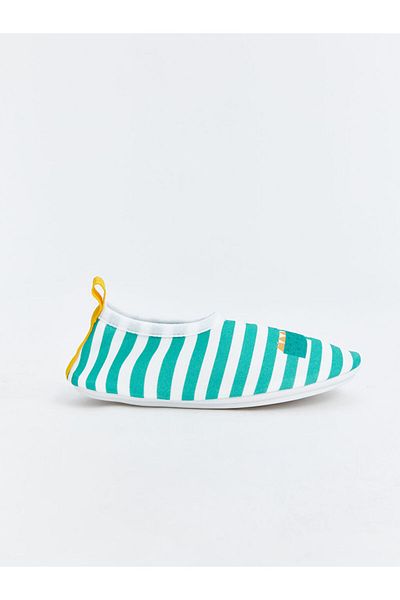 LC Waikiki Lcw Steps Green Stripe Patterned Baby Boy Sea Shoes