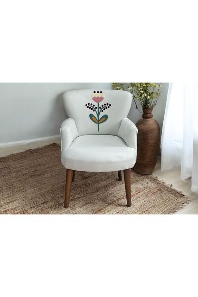 WATERYBROOK İnci Punch Berjer - Tekli Koltuk - Balkon, Kafe, Bahçe - Desenli