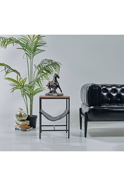 LuLu Home MİLAN YAN SEHPA DERGİLİKLİ SEHPA METAL SEHPA