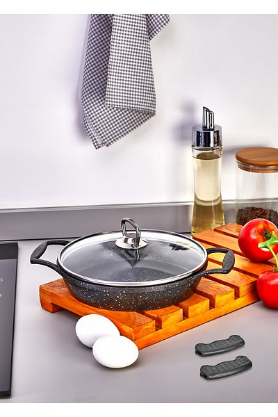 ESIVITALIA 22 cm Granite Sahan Glass Covered