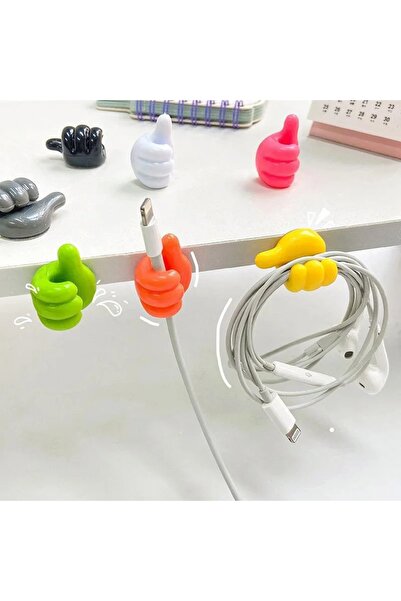 LOVYCO مختلط اللون حامل كابل الإبهام لاصق فرشاة الأسنان المفاتيح فرع النبات ح...