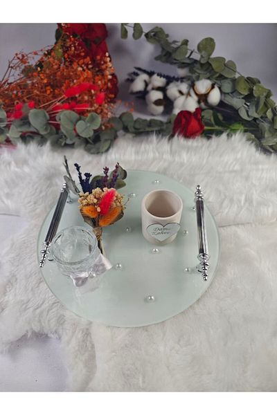 Basic Creation Groom Coffee Tray with Pearls