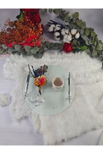 Basic Creation Groom Coffee Tray with Pearls