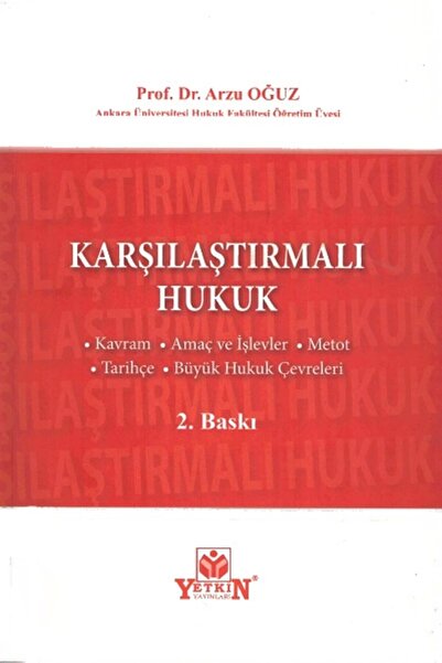 Yetkin Yayınları Karşılaştırmalı Hukuk-arzu Oğuz