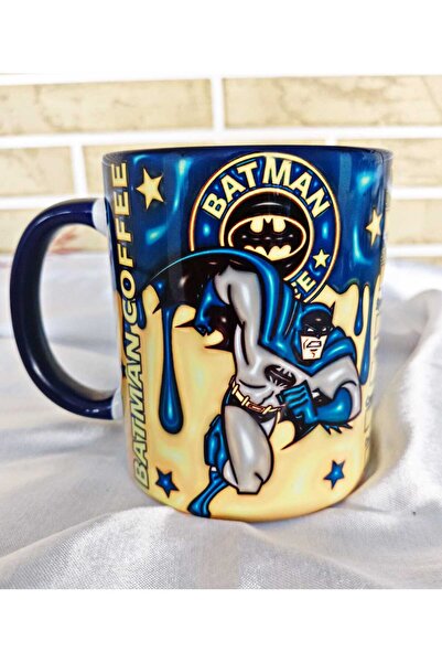 Mugs and love Batman büyük kahraman baskı büyük boy porselen kupa