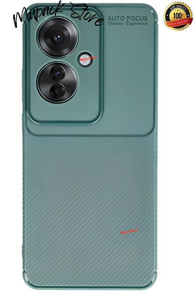 Hatreds Oppo Reno 11F Uyumlu Kılıf Kamera Korumalı Karbon Tasarım Kapak - Koy...