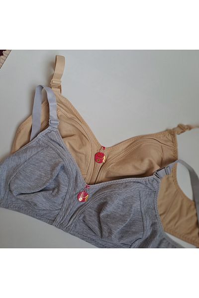 NARIYA Γυναικείο σουτιέν Plus Size Gatherer Wide Mold Βαμβακερό χτενισμένο χωρίς σύρμα Άνετο σουτιέν Mother Bra