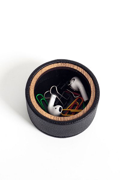 Turgut Office Polo Leather Oval Accessory Box