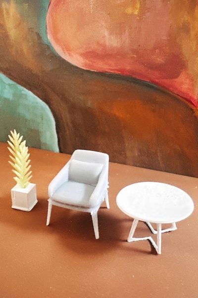 EMM DESIGN 1/50 Ölçek Tekli Koltuk Seti