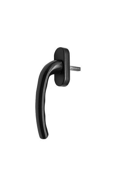 EVA PLAST Pvc Silver Model Plastic Black Window Handle - 1 Piece