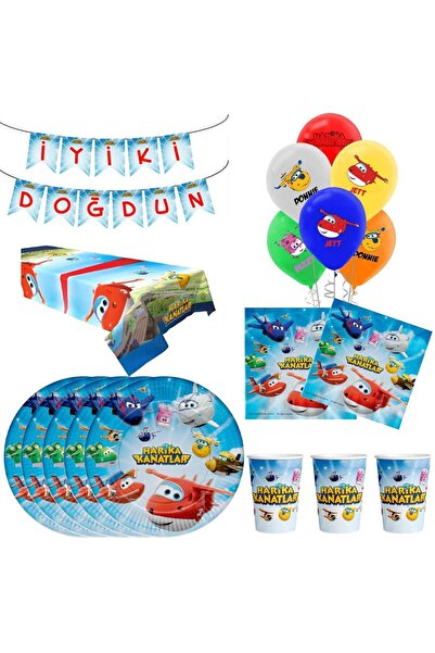 Parti Evreni Harika Kanatlar Doğum Günü Seti 16 Kişilik