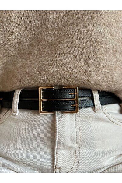 Eksibir Çiftli Kadın Kemeri Pantolon Kemeri Elbise Kemeri