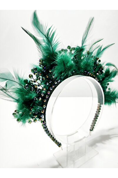 ARBABAG&ACCESSORY BRIDE-AFTER PARTY COROANĂ CU PĂSĂRI ȘI Mărgele de sticlă