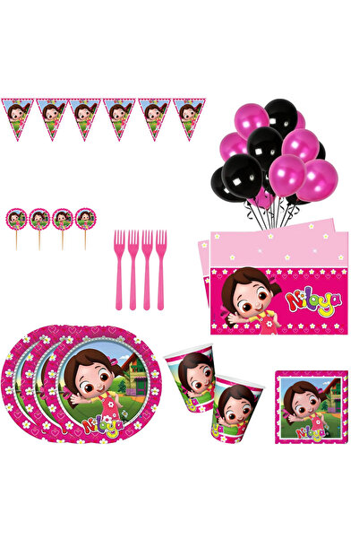 Parti Evreni Niloya Temalı Lüks Doğum Günü Seti 8 Kişilik