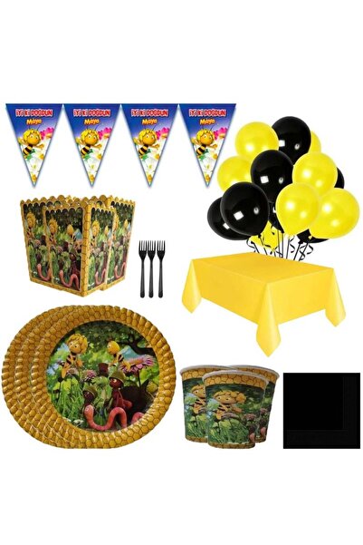 Parti Evreni Arı Maya Temalı Doğum Günü Seti 16 Kişilik