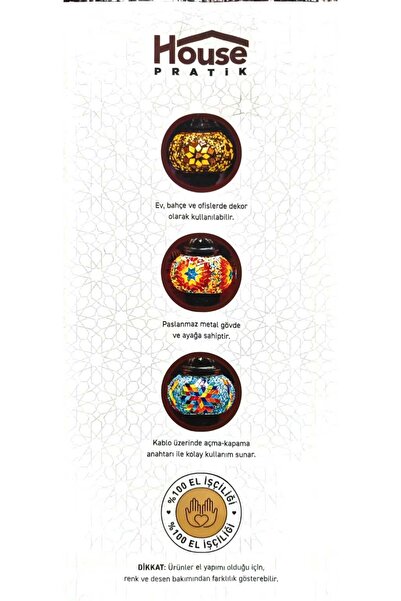 House Pratik OTANTİK MOZAİK LAMBA