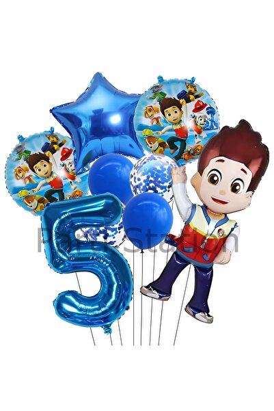 Parti Station مجموعة بالونات عيد الميلاد باللون الأزرق الداكن لعمر 5 سنوات من...