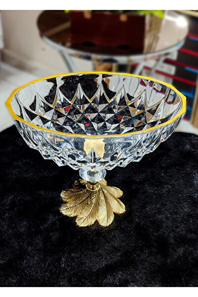 SEÇKİNEV Lavınıa Gold Detaylı Döküm Ayaklı Sunum Kasesi