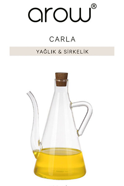 AROW Evimsahane Carla  500 Ml Borasilikat Mantar Kapaklı Yağdanlık