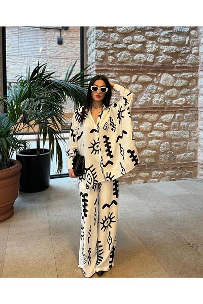 Natavanbutık Ethnic Patterned Comfortable Set