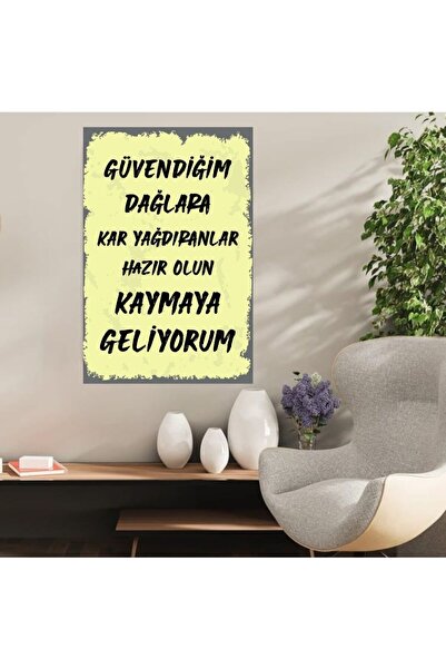 DURUSOY Ρετρό ξύλινη αφίσα από MDF - Αστεία ατάκες, γραφές τοίχου, τοπία, ιστ...