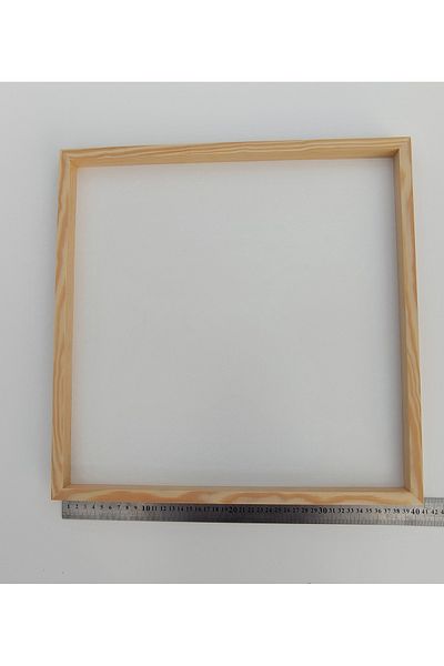 Oduncudünyası 40X40 cm Wood Framed Board White (Without Glass - Backrest Fixed)