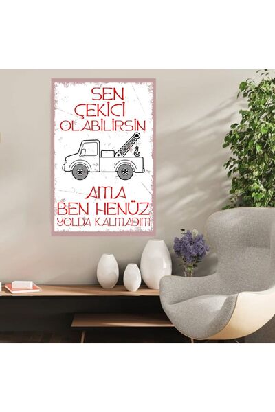 DURUSOY Ξύλινη ρετρό αφίσα από MDF, Αστεία ατάκες, Γραφές τοίχου, Τοπίο, Ιστο...