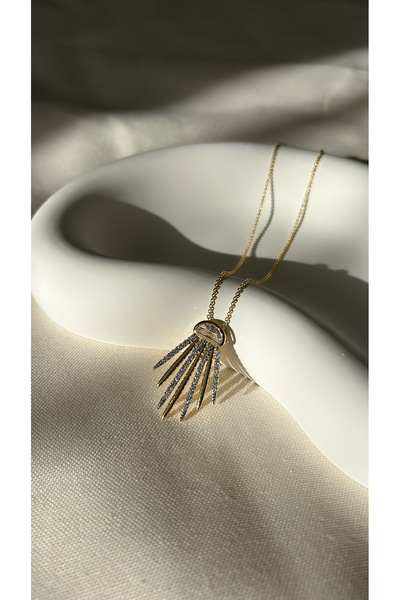 Liora Special Design Full Stone Gold Necklace