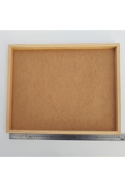 Oduncudünyası 50X40 cm Wood Framed Board Raw (Without Glass - Backrest Fixed)