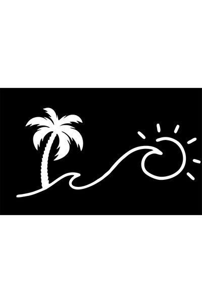 Birim Matbaa Palm and Sun Auto Sticker (12 X 25cm)