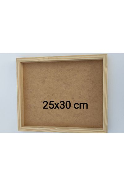 Oduncudünyası 25X30 cm Wood Framed Board Raw (Without Glass - Backrest Fixed)