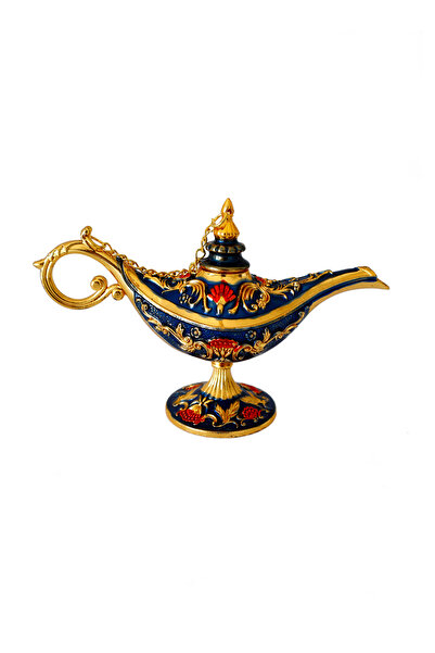 taru pasaj Dekoratif Alaaddin Sihirli Lambası - Vintage Tasarım, 13x8.5 cm