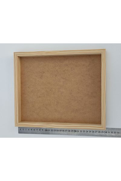 Oduncudünyası 25X30 cm Wood Framed Board Raw (Without Glass - Backrest Fixed)