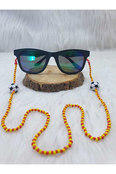 HAPPY HANDMADE Children's Glasses Chain with Fans Football Themed Glasses Chain Glasses Accessory