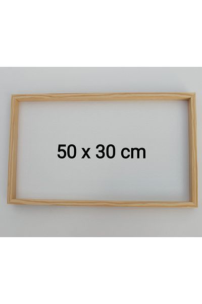 Oduncudünyası 50X30 cm Wood Framed Board White (Without Glass - Backrest Fixed)