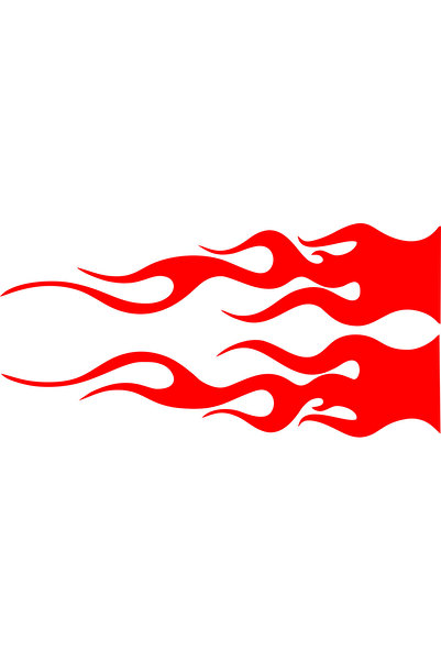 Birim Matbaa MOTOR YAN ÇİZGİ ALEV  OTO  STİCKER (30X7 CM SAĞ SOL)