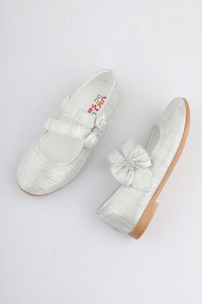 FOLLOWIN Girl's Stoned Velcro Bow Ballerina Ballet
